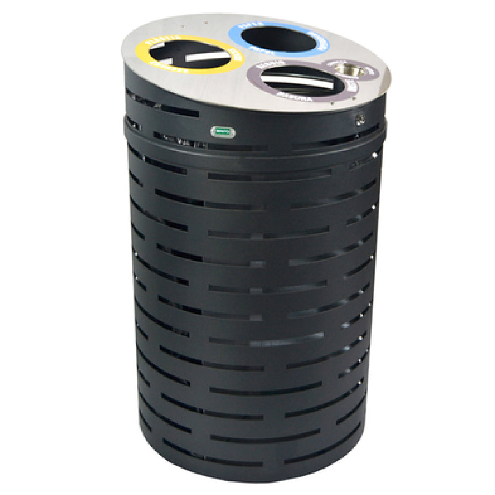 Emuamericas, Llc U686-08 - Doria Recycle Litter Bin, (3) 20 Gallon, Outdoor