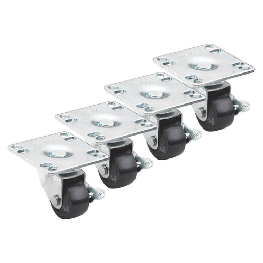 Krowne 28-110S Krowne Low Profile Plate Caster Swivel With Brake 2" Diameter