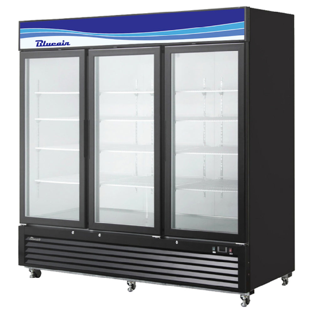 Blue Air BKGM72B-HC - Refrigerated Merchandiser, Three-section, 72 Cu. Ft. Capacity
