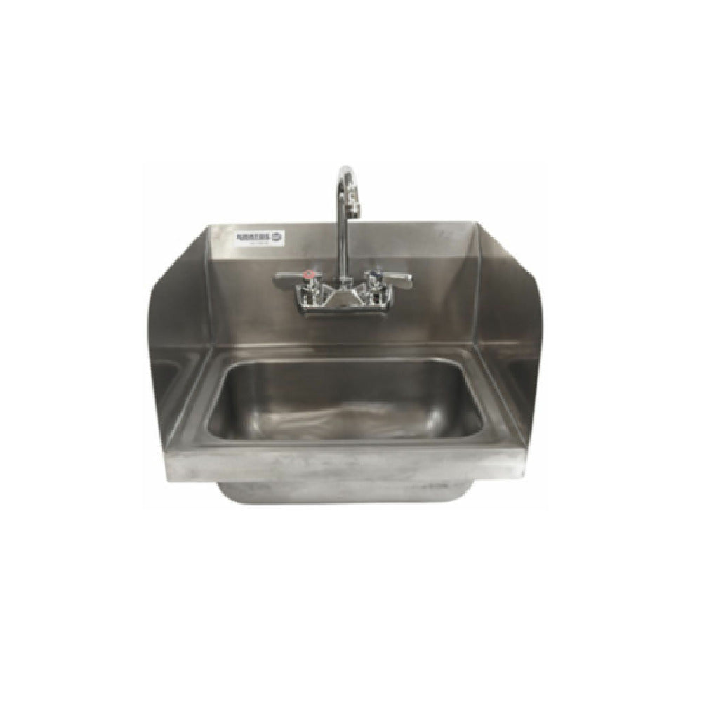 Hubert 28W-089 - Kratos® Commercial Hand Sink With Gooseneck Faucet, 17"W X 15. 25"D X 13. 5"H