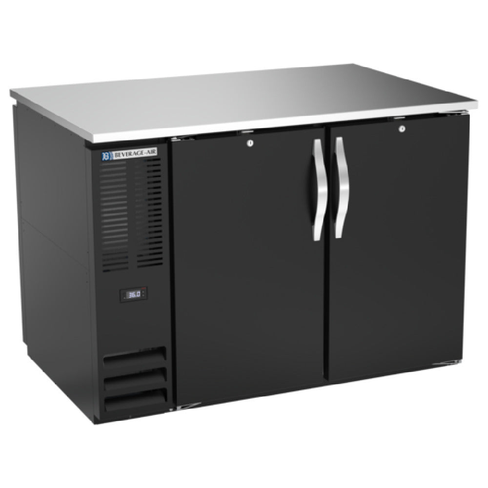 Beverage Air BB48HC-F-PT-B - Refrigerated Pass-Thru Back Bar Open Food Rated Refrigerator