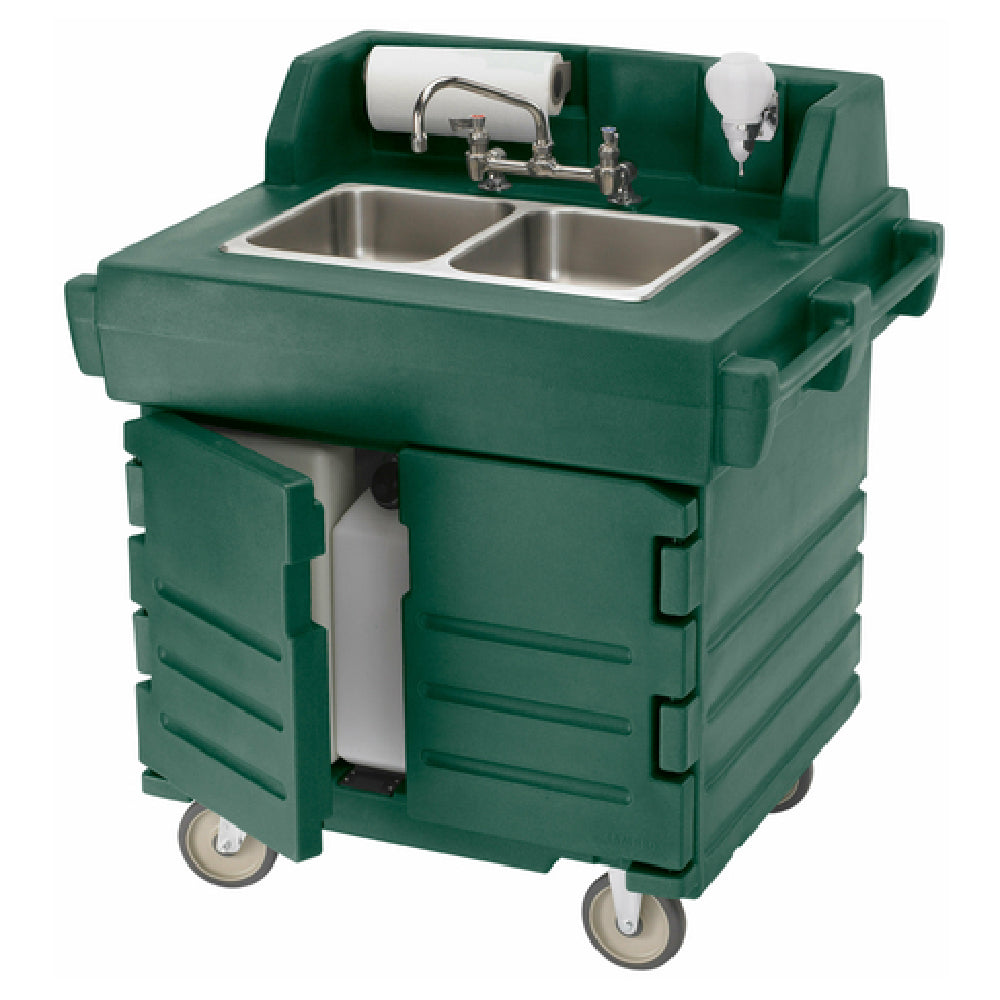 Cambro KSC402519 CamKiosk® Hand Sink Cart With 2 Compartment Sink Polyethylene Construction