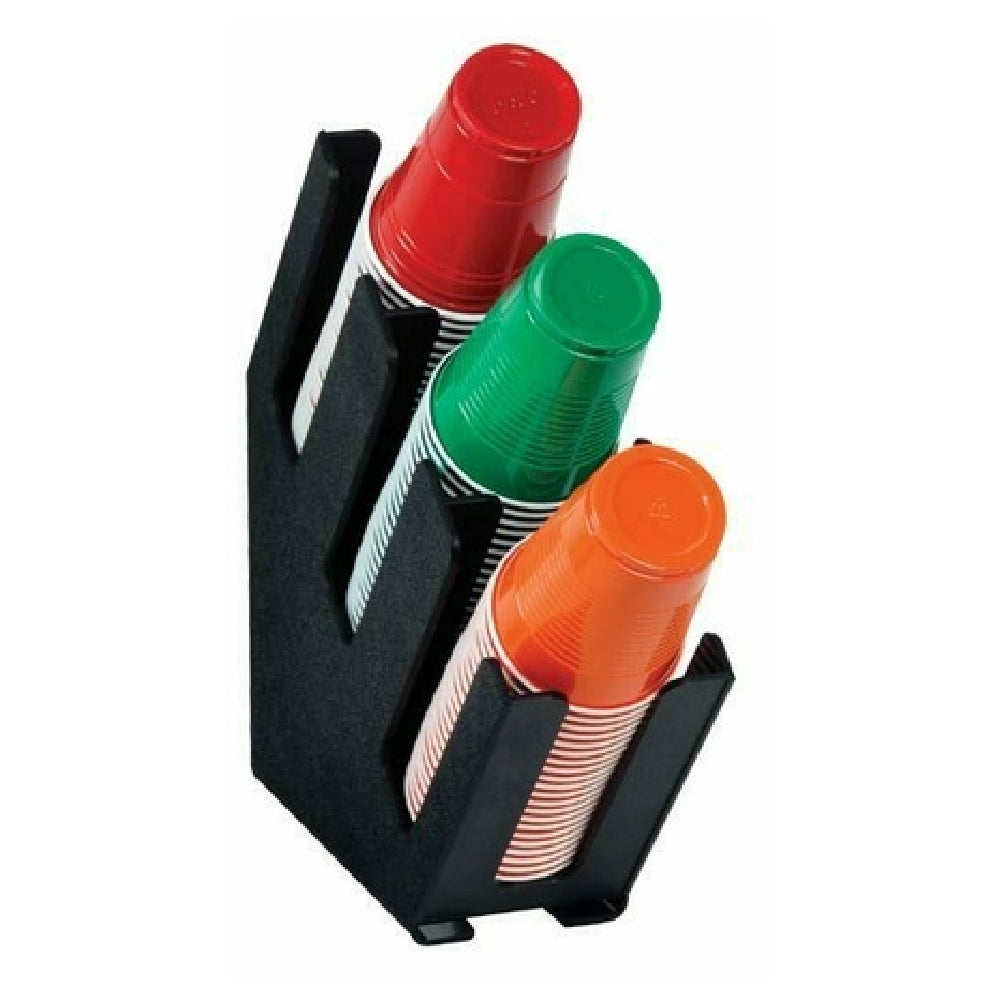 Dispense-Rite LID-3BT - Cup And Lid Organizer, Three-section, Slim Design