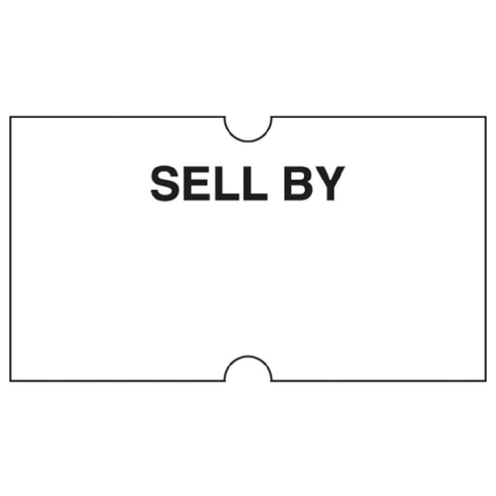 Hubert 34480 - Label, "Sell By", For 1-line Pricing Gun
