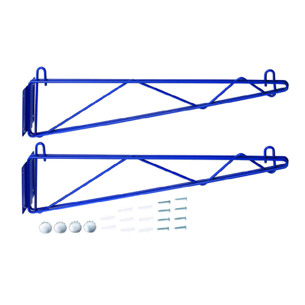 Hubert 30V-120 - CenPro Deep Wall Mounting Brackets For Blue Epoxy Wire Shelving