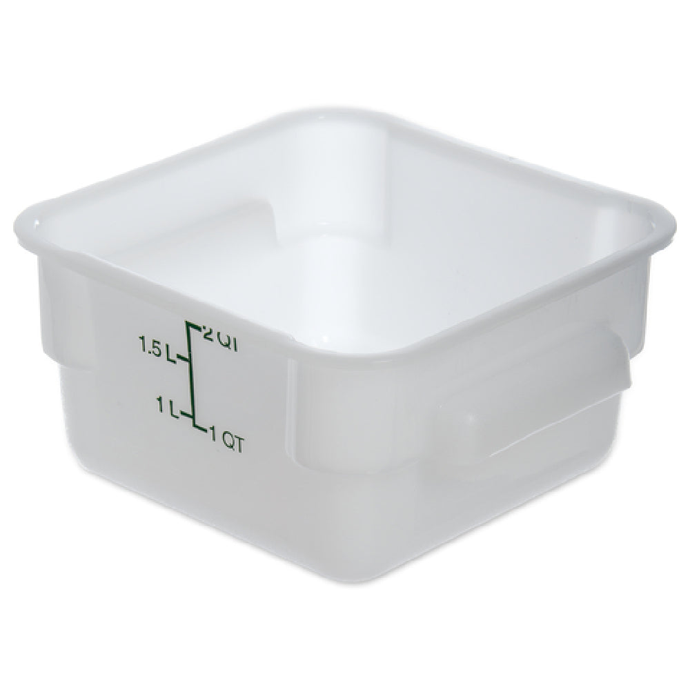 Carlisle 11960PE02 Carlisle Squares Food Storage Container 2 Qt. 7-1/8" X 3-4/8"H