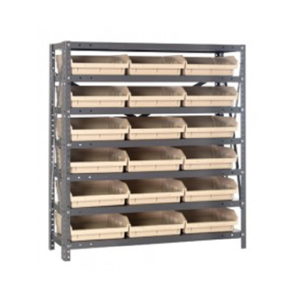 Quantum 1839-110_IVORY - Shelving Unit, 18"D X 36"L X 39"H, Heavy Duty
