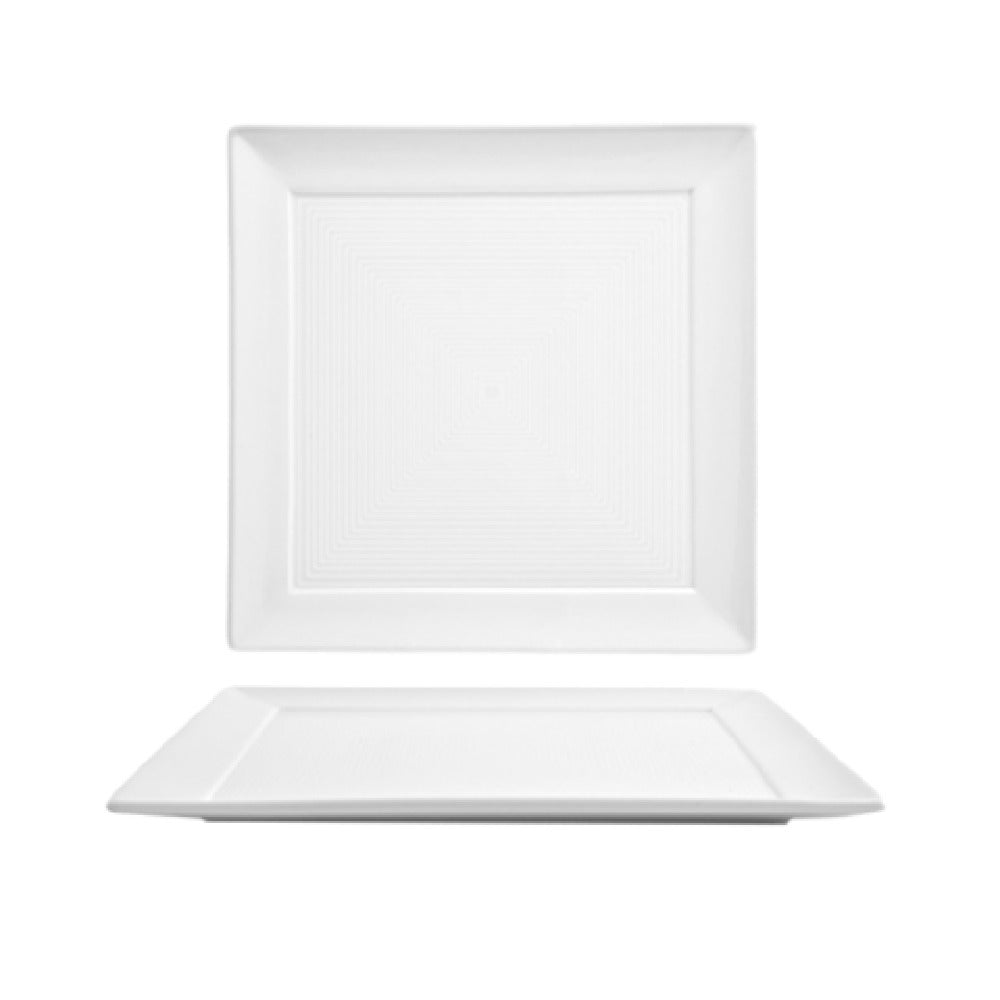 FOH DDP021WHP22 Spiral® Plate 10" X 10" Square