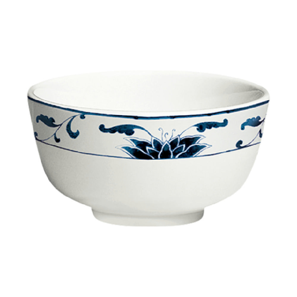 Cameo China 255-99N Blue Lotus Rice Bowl 10 Oz. (300 Ml) 4-1/2" Dia. X 2-1/8"H (11.5 Cm X 5.5 Cm)