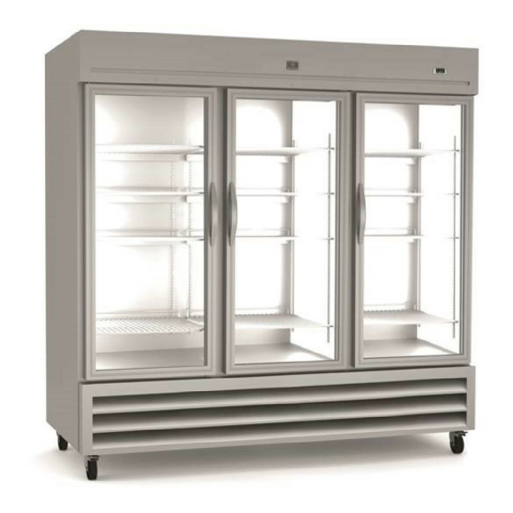 Kelvinator KCHRI81R3GDR (738315) 3-full Glass Door 81" Long Refrigerator