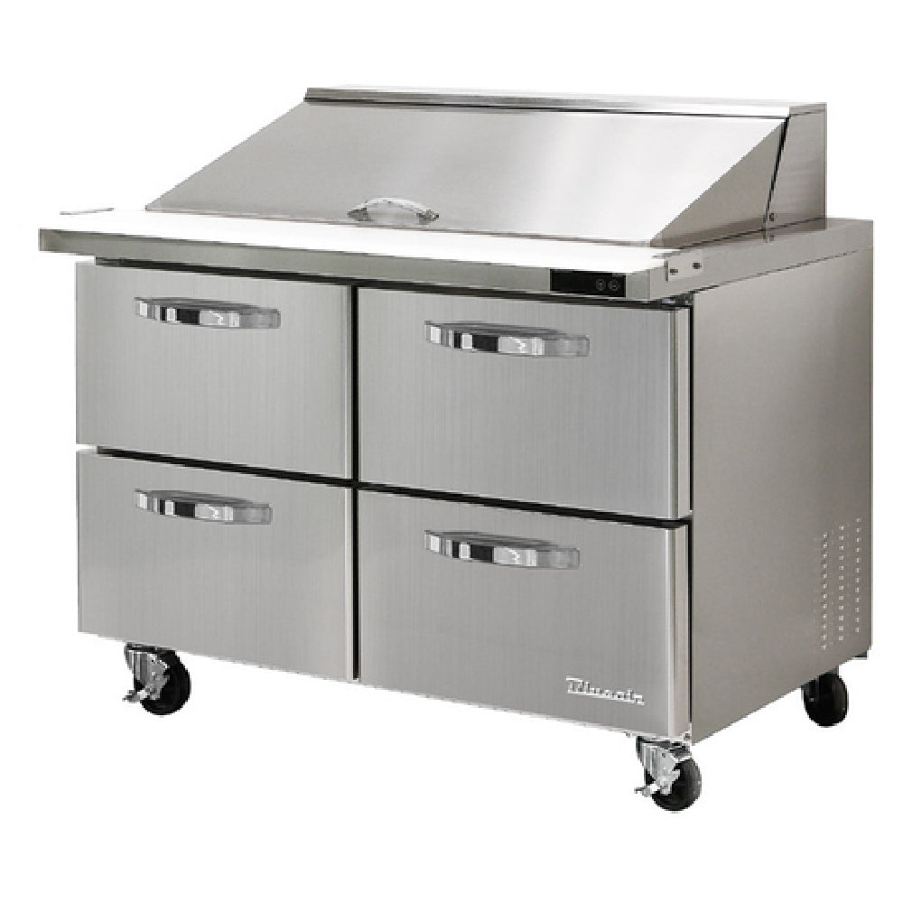 Blue Air BLMT48-D4-HC - Mega Top Sandwich Prep Table, Two-section, 48-3/8"W