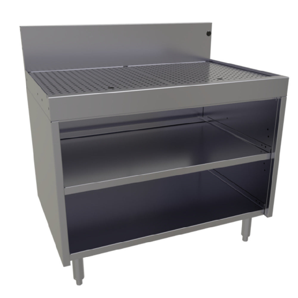 Glastender DBCB-36-LD Underbar Drainboard Open Front Cabinet Base 36"W X 24"D