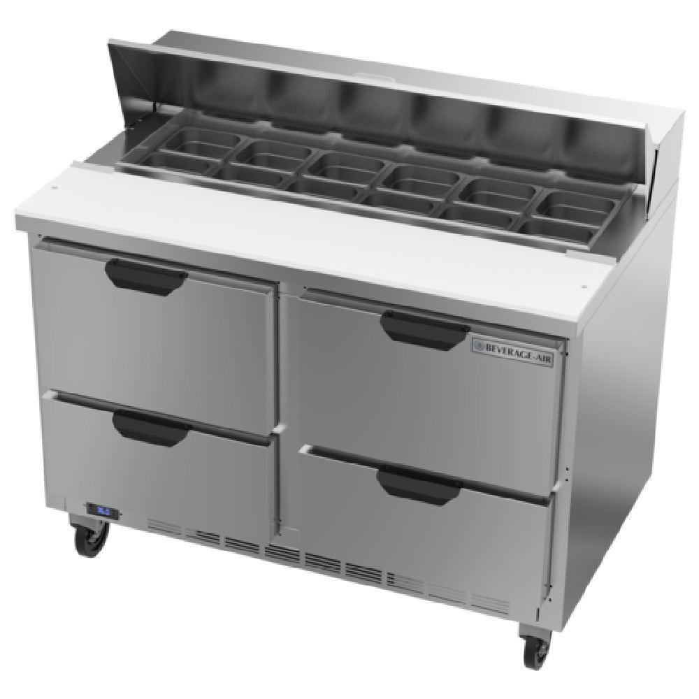 Beverage Air SPED48HC-12-4 Sandwich Top Refrigerated Counter Two-section 48"W