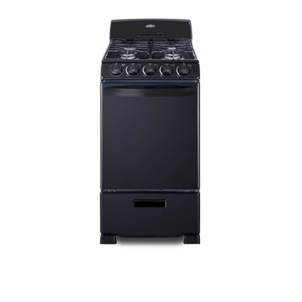Summit RG201B Gas Range 20" W 2.3 Cu.ft. Oven Capacity