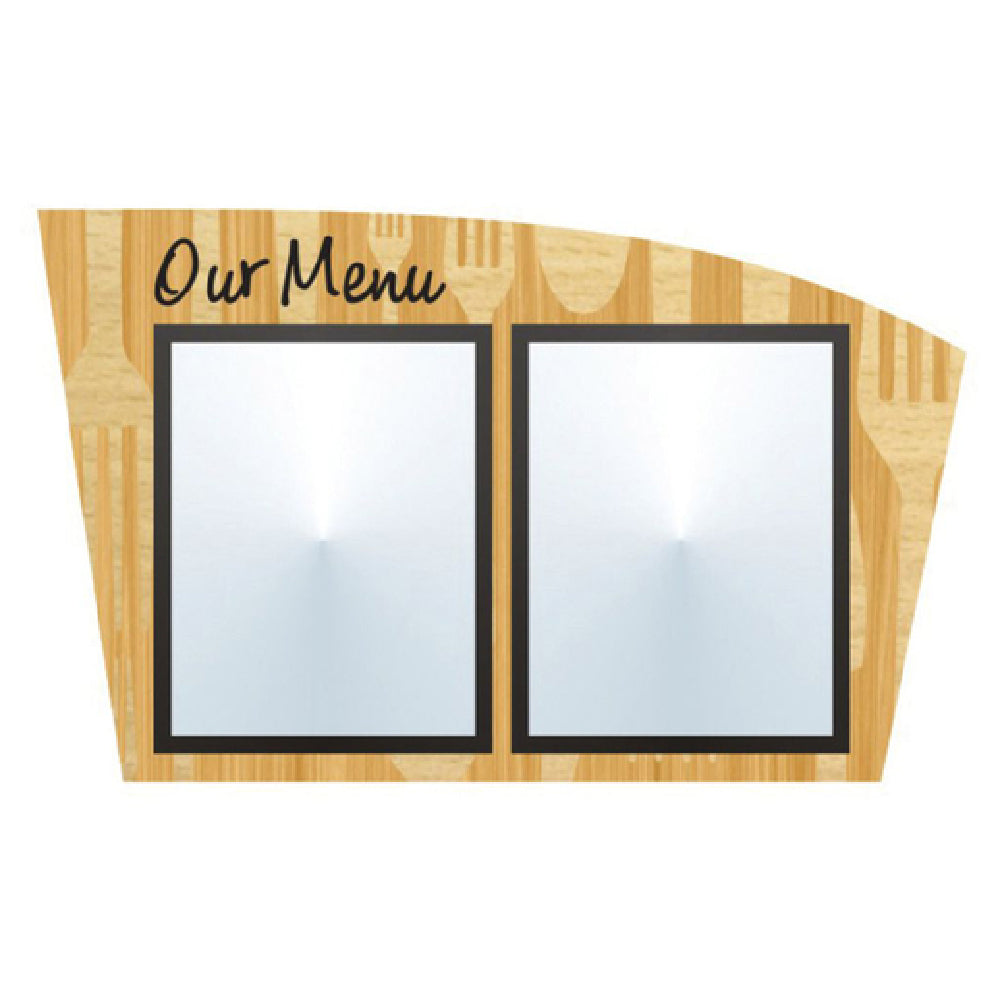 Hubert 99294 - Menu Board, 2-pocket, Wall-mount