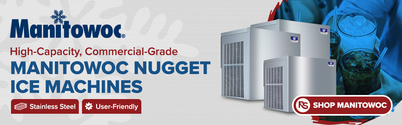 Manitowoc stainless steel nugget ice machines for restaurants and bars