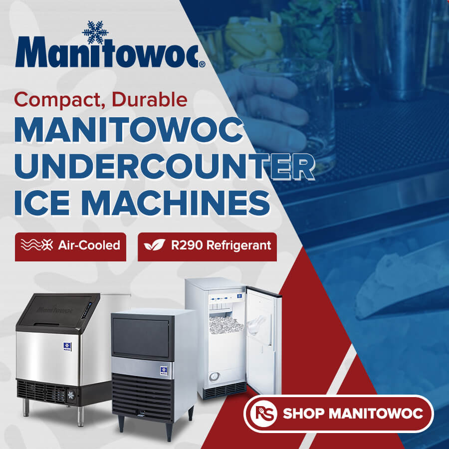 Manitowoc undercounter ice machines air-cooled with R290 refrigerant for commercial restaurant use