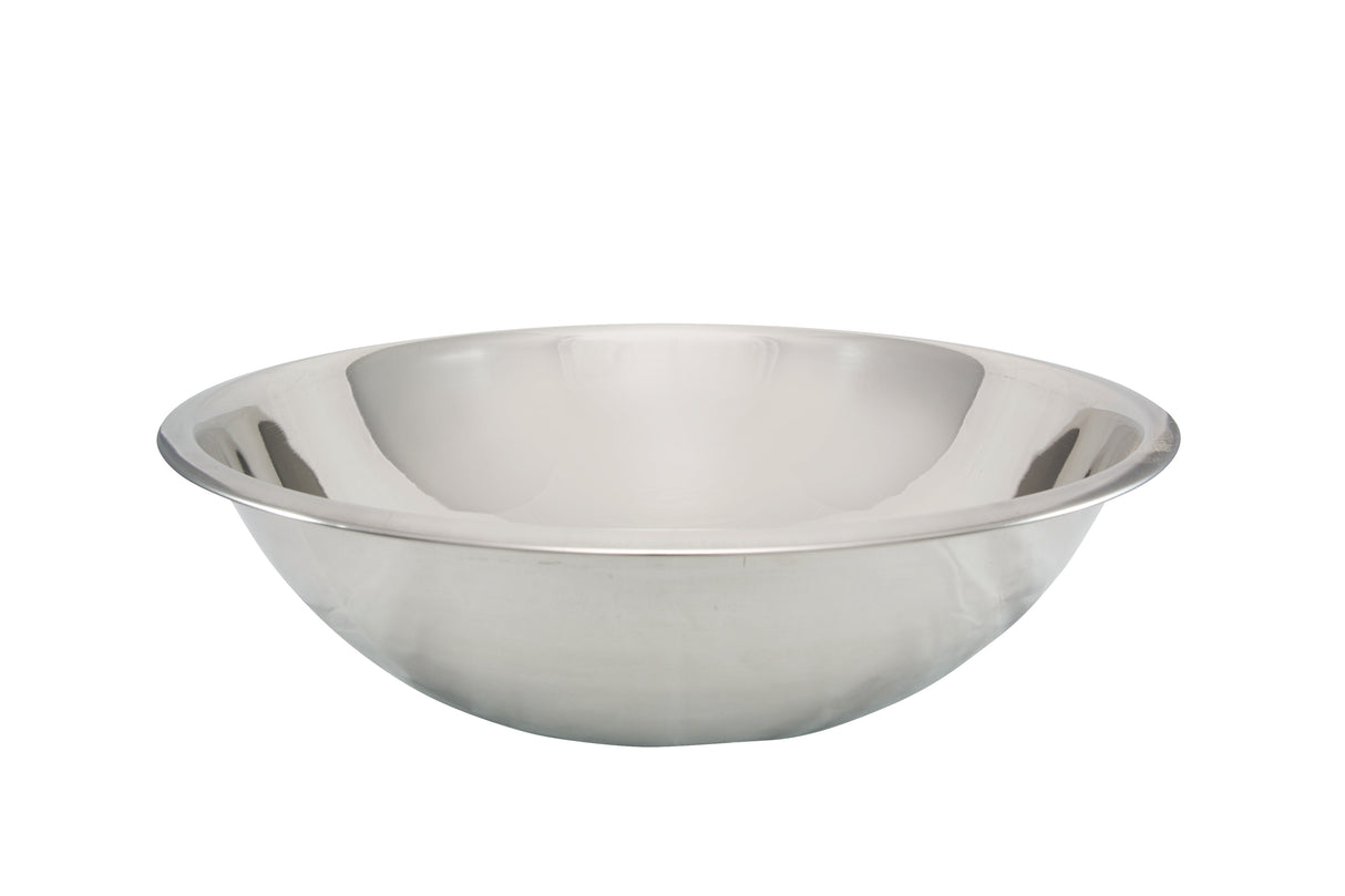 A large 13 qt. stainless steel Mixing Bowl with a shiny, reflective surface. The bowl is empty and photographed against a plain white background, showing its wide rim and smooth, curved shape.