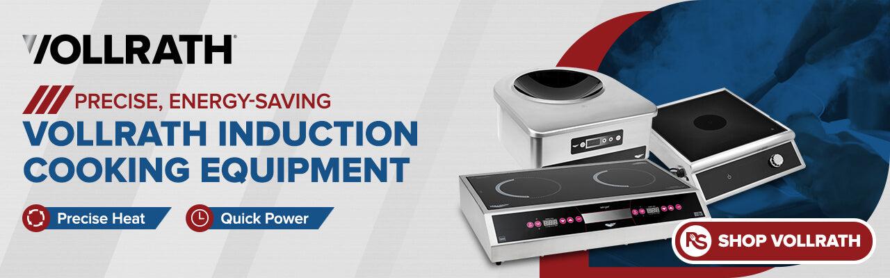 Vollrath commercial induction cooktops offering precise heat control, quick power response, and energy-saving performance for professional kitchens.