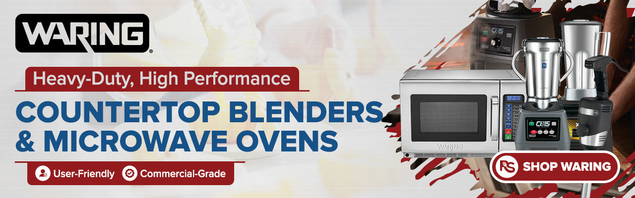 Waring high-performance commercial blenders and microwave ovens for foodservice operations.