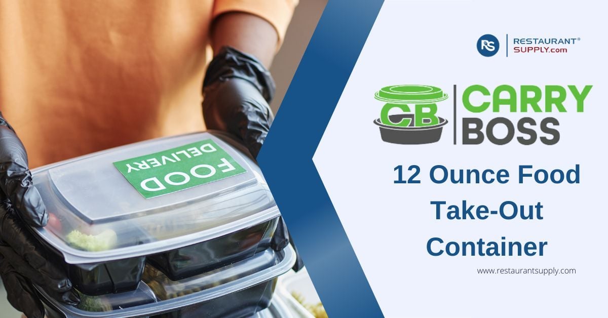 Carry Boss Black 12 Ounce Food Take-Out Container