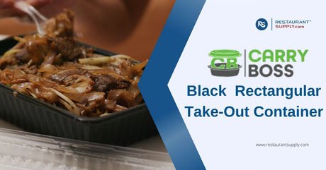 Carry Boss Black Polypropylene Food Take-Out Container