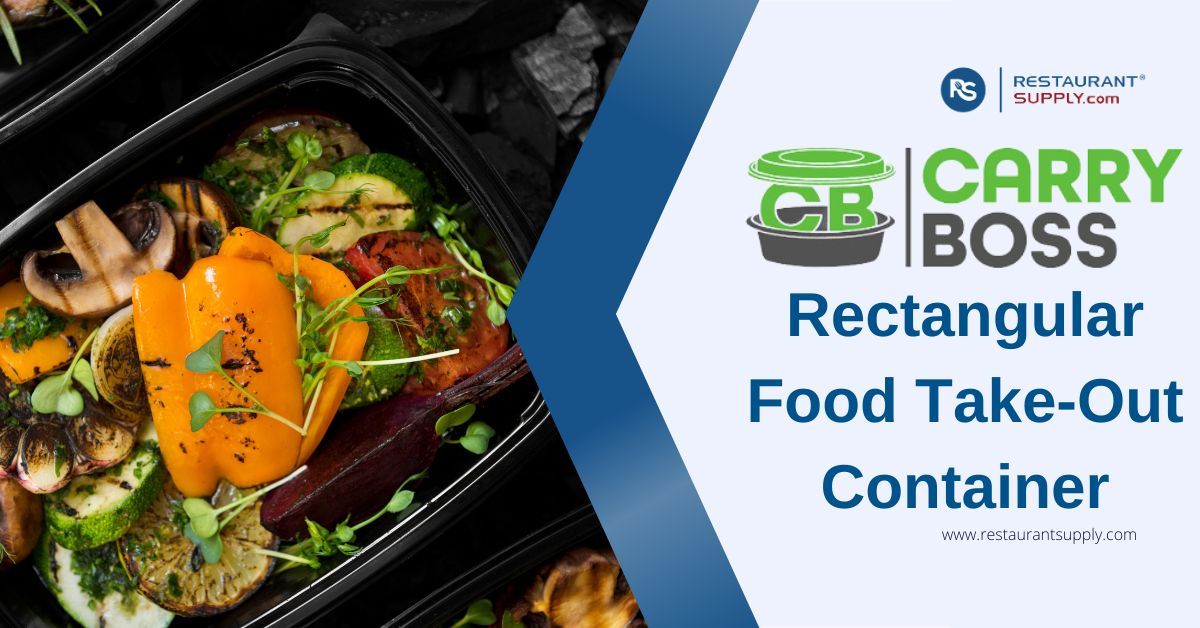 Carry Boss Rectangular Food Take-Out Container with Clear Lid