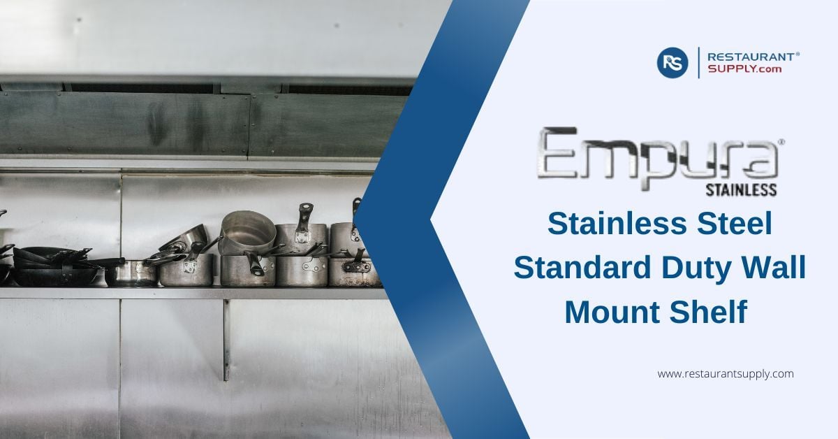 Empura 18-Gauge Stainless Steel Standard Duty Wall Mount Shelf with Brackets