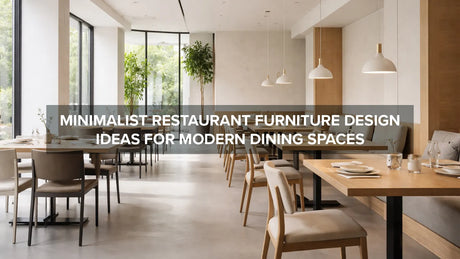  Minimalist restaurant interior with modern tables and chairs in a clean, open layout