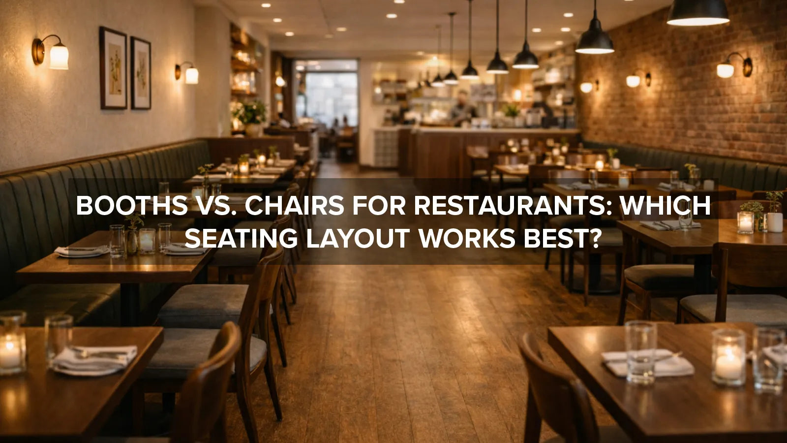 Comparison of restaurant booth seating and traditional tables with chairs in a dining room layout