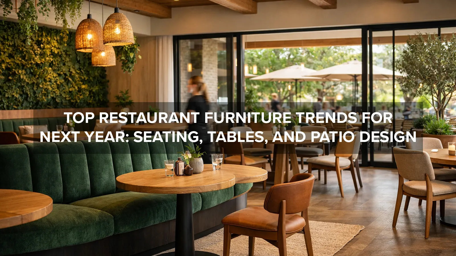Modern restaurant dining area showcasing trending seating, tables, and patio furniture designs