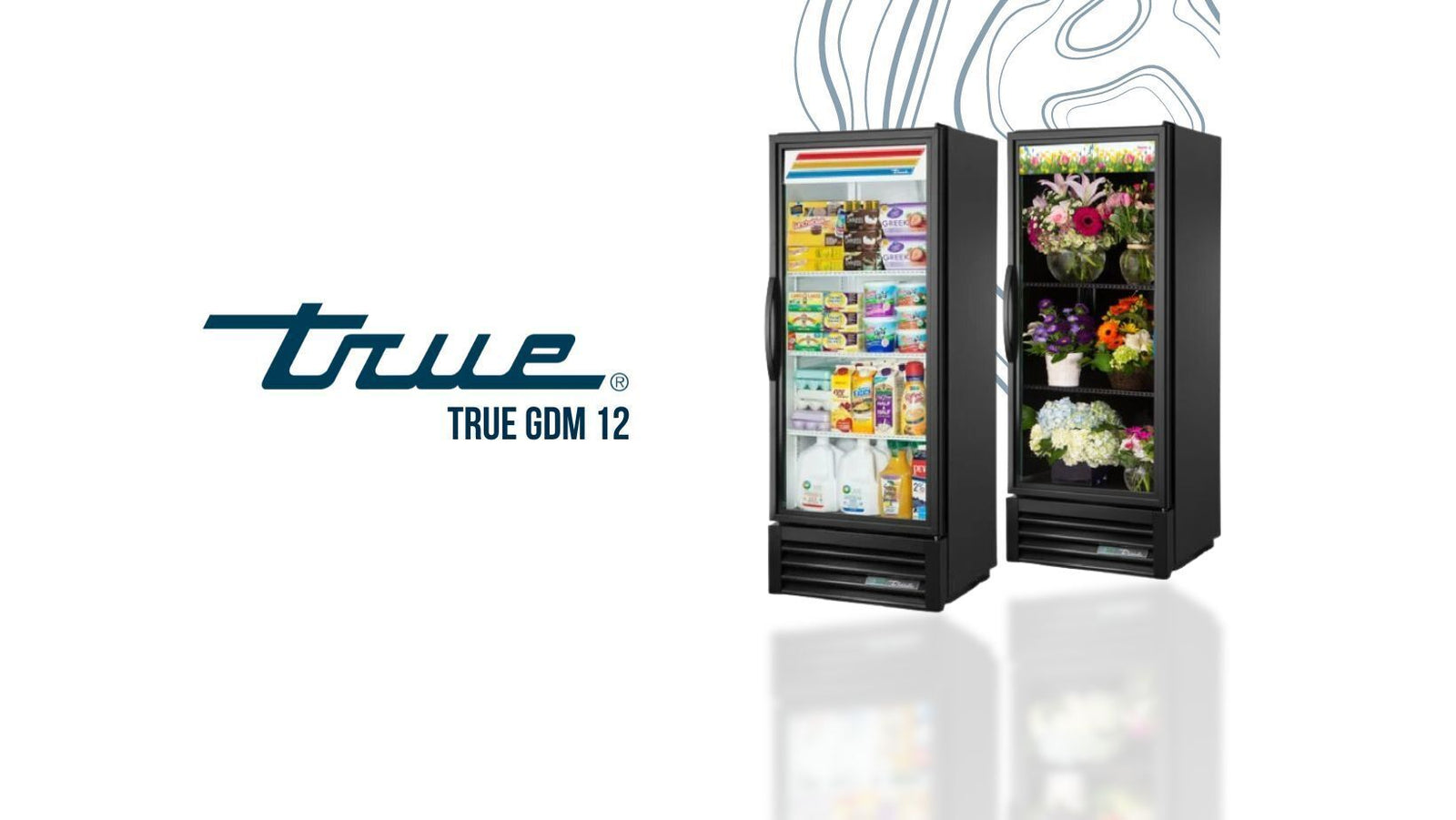 true-refirgeration-gdm-12, glass door merchandiser