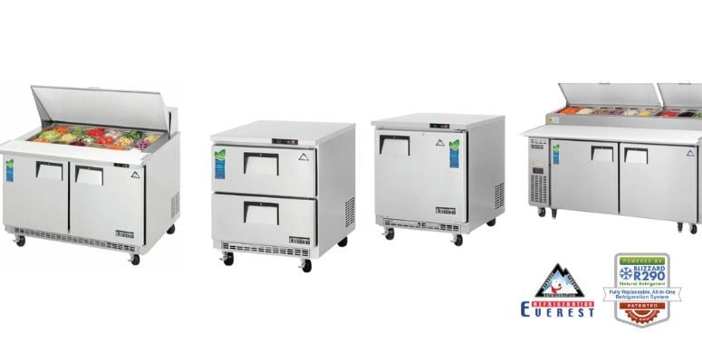 Everest Undercounter Refrigerators and Prep Tables