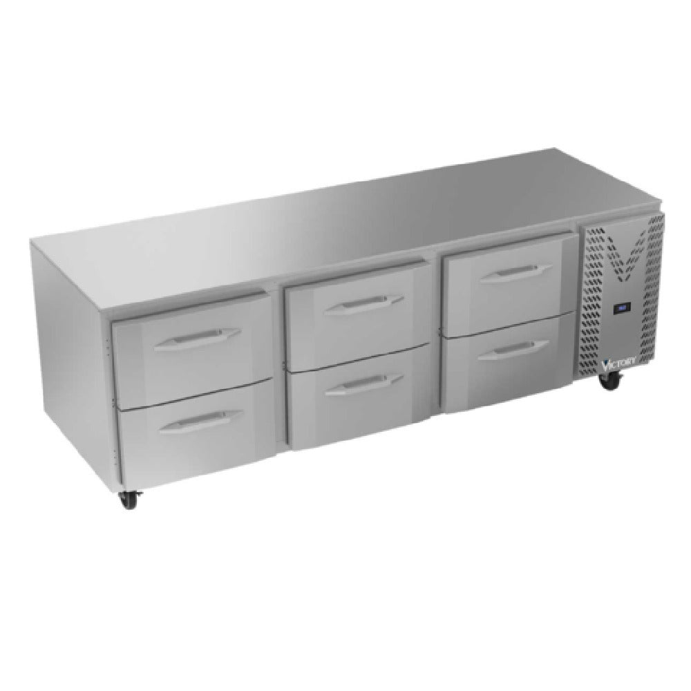 Victory VURD93HC-6 Undercounter Refrigerator Powered By V-Core™ Three-section