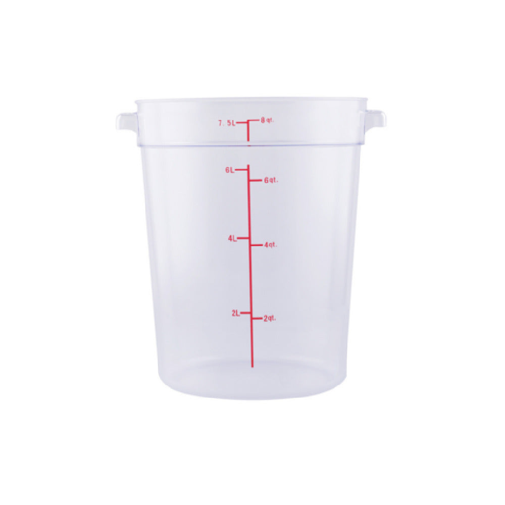 CAC China FS1P-8C Food Storage Container 12 Qt. Round