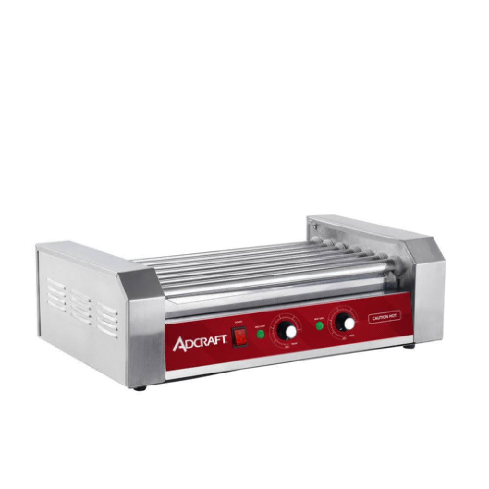 Admiral Craft HRG-07 - Adcraft Hot Dog Grill, 12.90" L X 22.60" W X 7.32" H, Manual Controls