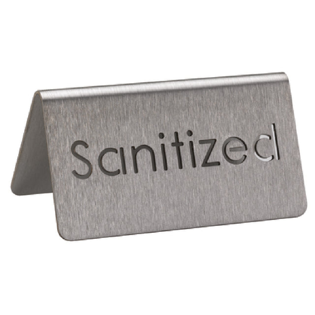 Service Ideas 1C-BF-SANITIZED-MOD Beverage ID Tent "Sanitized" 1-1/2"H X 3"W