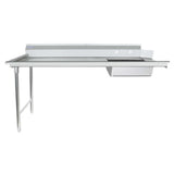 Empura ESDT72L - Soiled Dishtable, 72"W X 30"D X 41.5"H, Straight Design