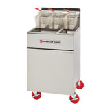 American Range AF-50/25_NAT - Floor Model Fryer, All Stainless Steel Front And Sides