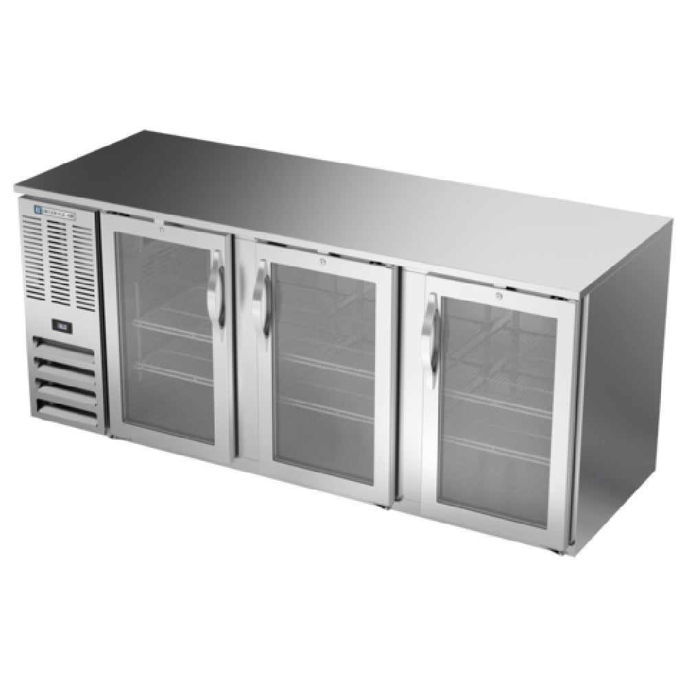 Beverage Air BB78HC-1-FG-S - Refrigerated Food Rated Back Bar Storage Cabinet, Three-section