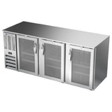 Beverage Air BB78HC-1-FG-S - Refrigerated Food Rated Back Bar Storage Cabinet, Three-section