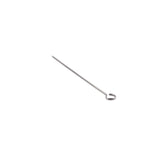 A single stainless steel skewer with a long, thin, straight shaft and a small, open loop at one end is shown against a plain white background. Simple in design, it is dishwasher safe for easy cleaning.