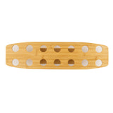A rectangular natural bamboo cone holder by TableCraft, featuring rounded corners and ten evenly spaced circular holes in two rows. The smooth finish highlights the light wood grain. Photographed from above on a white background.