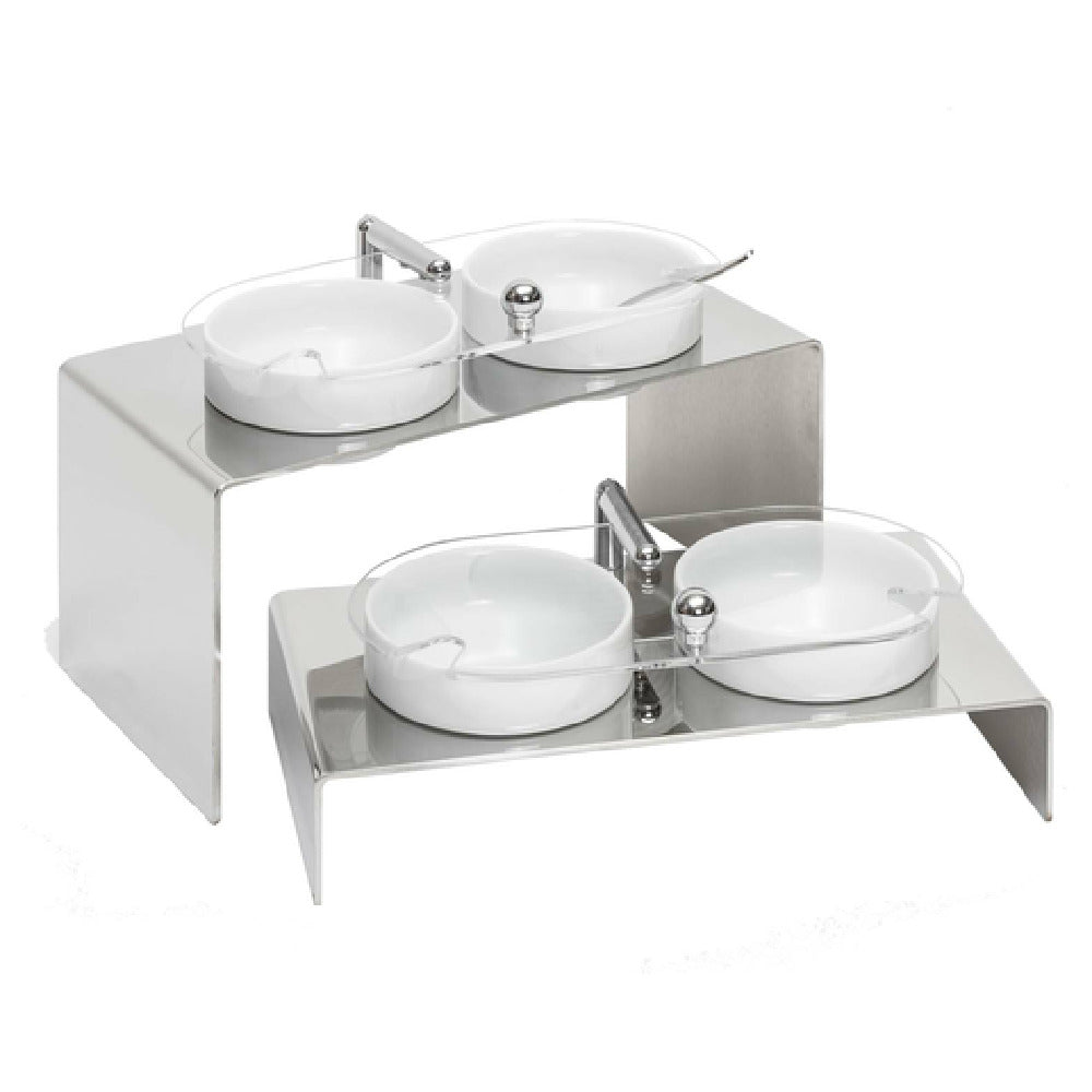 Service Ideas 20K00642 Ze Pe Buffet Risers Set 2 Bowls(high & Low) Food Safe