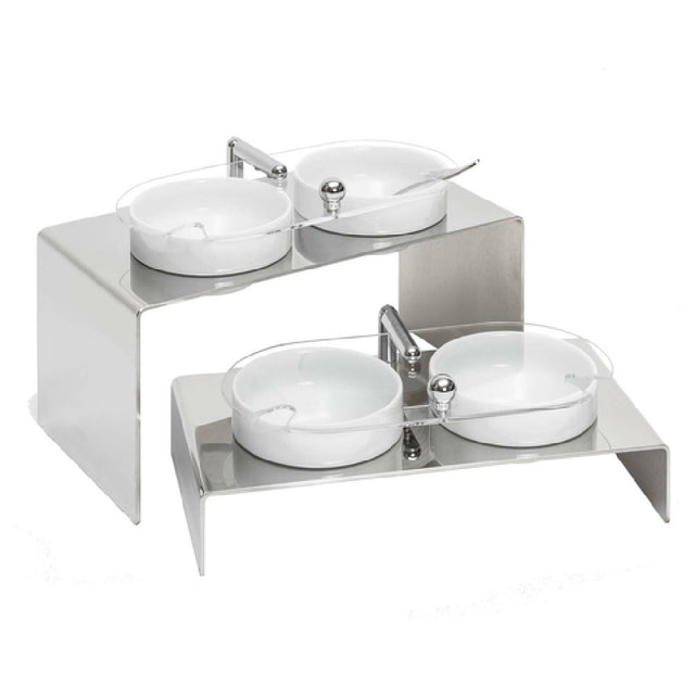 Service Ideas 20K00642 Ze Pe Buffet Risers Set 2 Bowls(high & Low) Food Safe