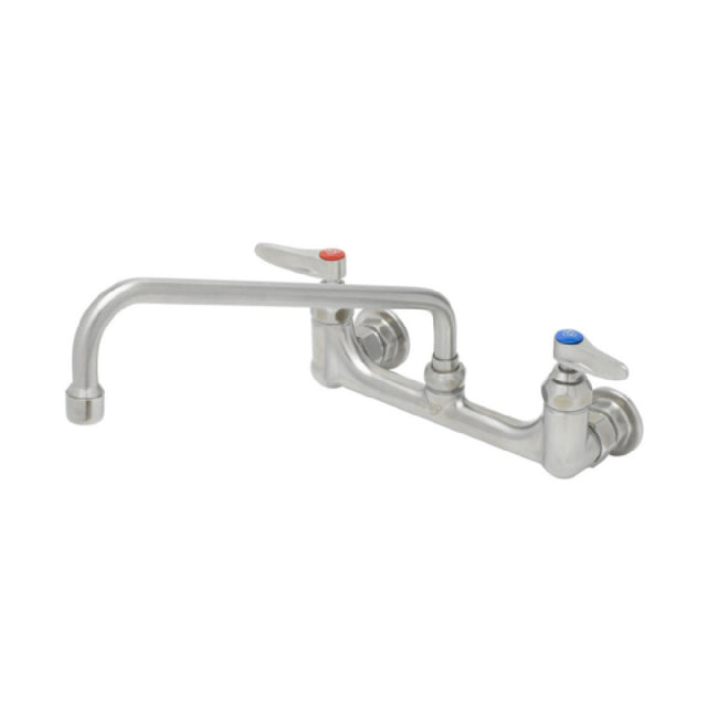 T&S Brass S-2299 EverSteel 8” Wall Mount Mixing Faucet 14” Swing Nozzle With Stream Regulator Outlet