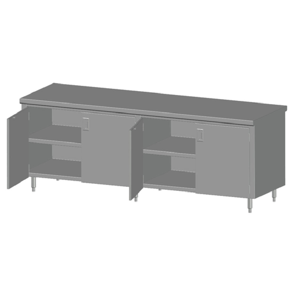 SPG 7CBT-24HD - Universal Stainless Work Table, Cabinet Case With Hinged Doors, 84"W X 24"D