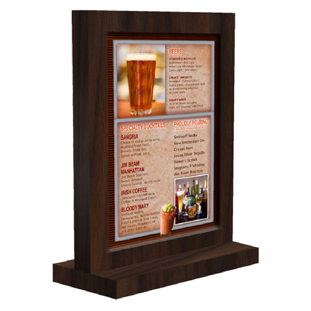 Menu Solutions WTFR-A Table Tent 4" X 6" Insert Wood Frame