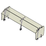 Atlas Metal VGG7-6 Gardian™ Sneeze Guard 90-1/4"W Self-service Protector With 8-1/2" Top Shelf & (2) End Glass Panels