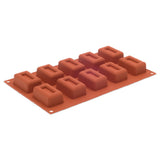 JB Prince M511 S Pavoni Mold 12"L X 7"W (10) Rectangle Savarin